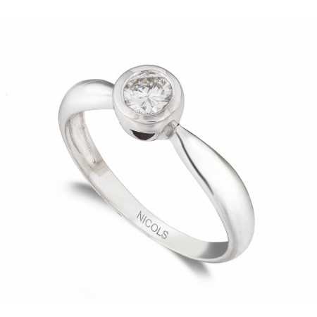 Linda White Gold (18kt) Engagement Ring with Diamond