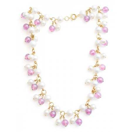 Collar Perlas Y Cuarzo Pearls Lady
