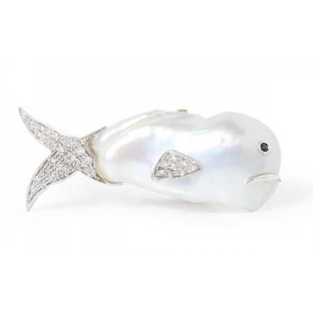 Whale brooch NATURALLY