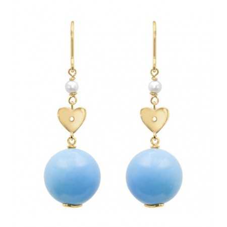 Pearl earrings Turquoise PEARLS LADY