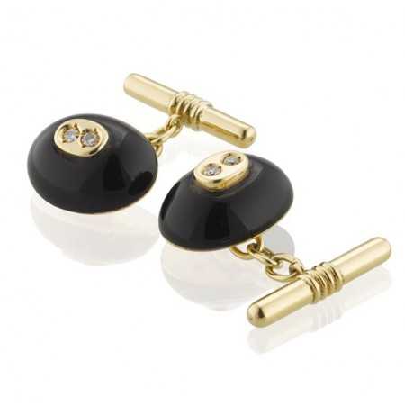 Gold cufflinks and Onix OVAL