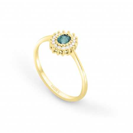Emerald gold ring OVAL DETAIL