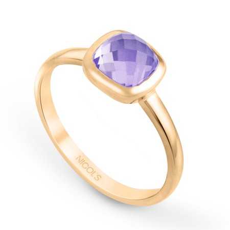 Gold amethyst ring CANDY STONE