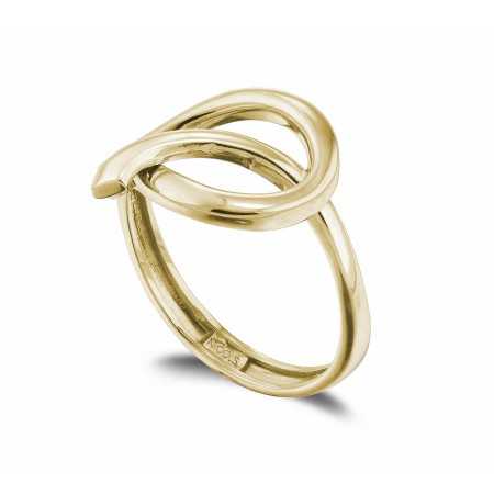 Ring Sculptural Gold Fine Wave Whiplash Concave Yellow Gold