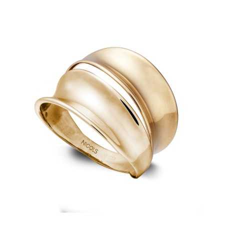 Gold ring BASIC GOLD BANDS CONVEX TWO