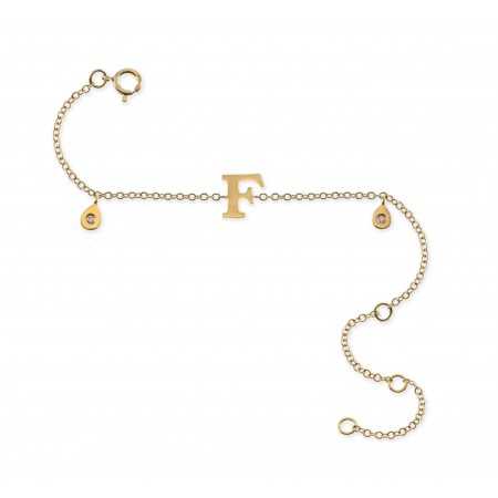 Bracelet initial letter F MINI DETAILS