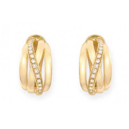Gold Diamond Earrings BURNING EARTH