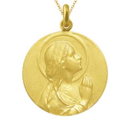 Medalla Virgen Velo Oro 18kt
