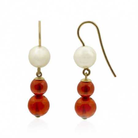 Gold earrings NATURAL STONES
