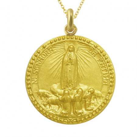 Medalla Virgen de Fátima Oro 18kt