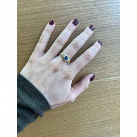 Cabochon Sapphire Diamond Ring NEW VINTAGE 533