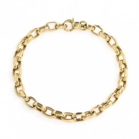 18kt Gold Bracelet ESLABON 9x6 STRAIGHT