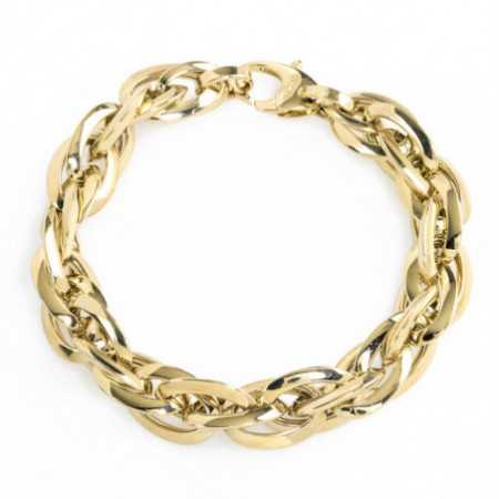 18kt Gold Bracelet ESLABON TRIPLE 15x12