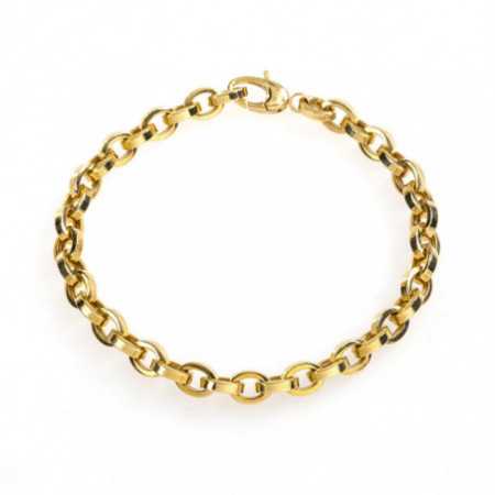 18kt Gold Bracelet ESLABON OVAL STRAIGHT