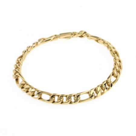 Gold bracelet 18 Kt Barbada Plana 6mm