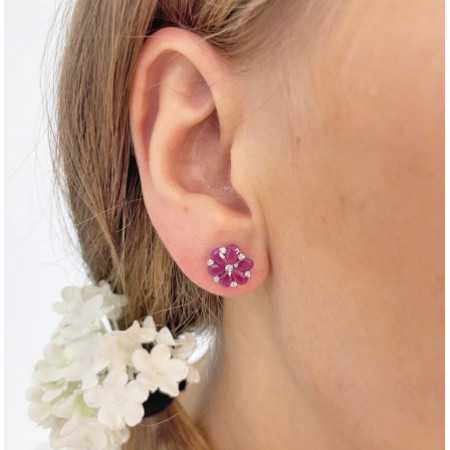 Gold Ruby Earrings MINI DETAILS