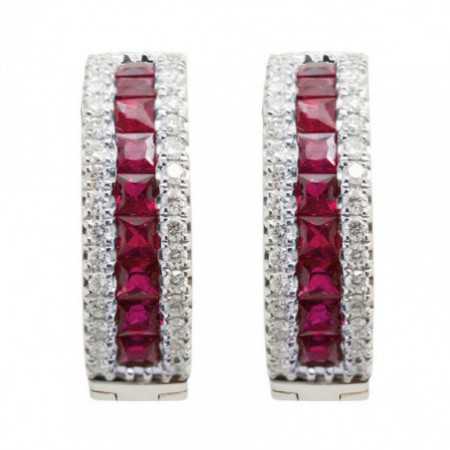 Ruby Earrings DIAMOND COLOR