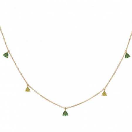 Necklace Pendants Green Quartz and Lemon Quartz TRILLON