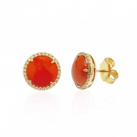 Coral Diamond Earrings RED VELVET 12MM