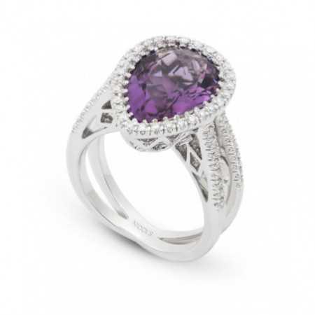 Amethyst Diamond Ring AIRES OF THE EAST