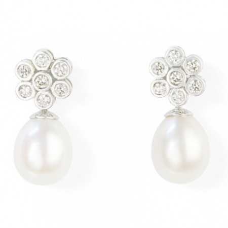 Diamond earrings PEARLS LADY