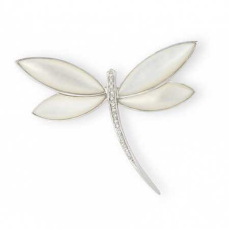 Gold and diamond brooch DRAGONFLY