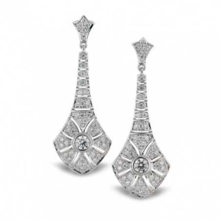 Long diamond earrings ALHAMBRA