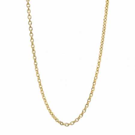 18kt Gold Chain OVAL FORSED LINK.