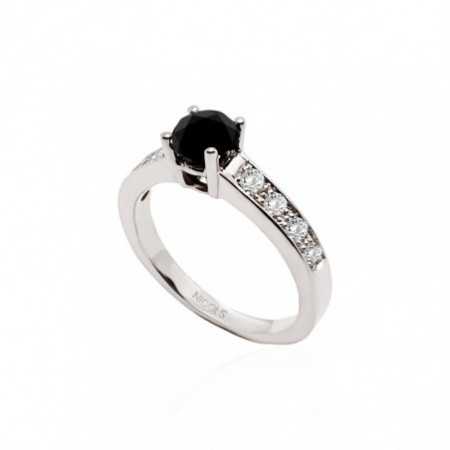 Black Diamond Ring 0.65ct AMELIE NOIR