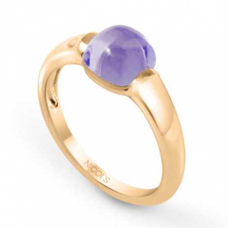 Gold amethyst ring CANDY STONE