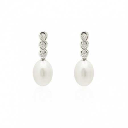 Pearl earrings CLASSIC DIAMOND