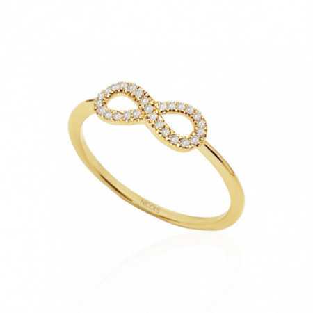Gold ring MINI INFINITY DETAILS