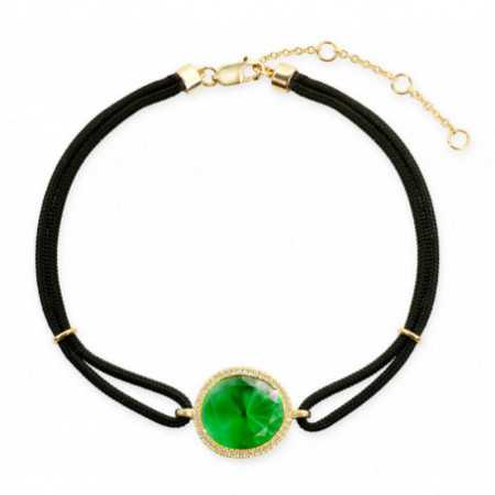 Green Garnet and diamond bracelet NEW WAVE