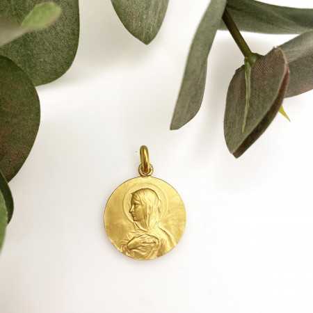 Medalla Virgen Manto Oro 18kt