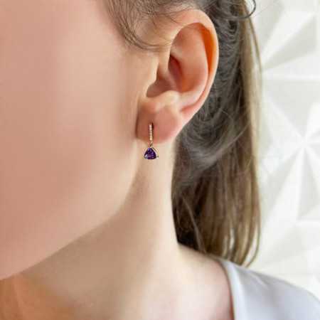 Amethyst and Diamond Earrings TRILLON