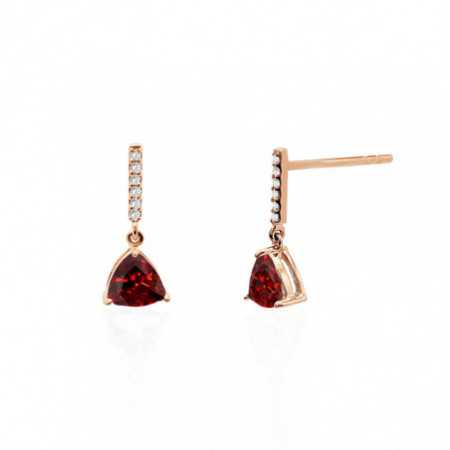 Garnet and Diamond Earrings TRILLON