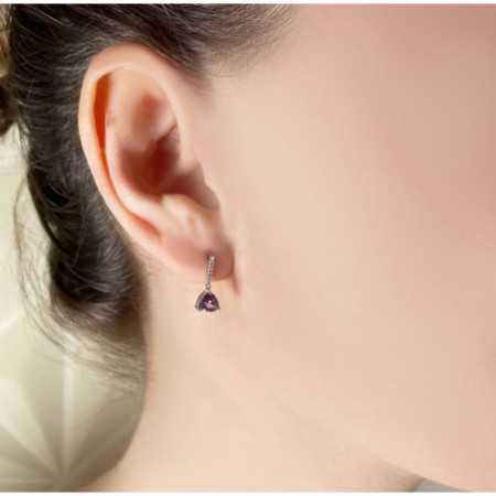 Amethyst and Diamond Earrings TRILLON