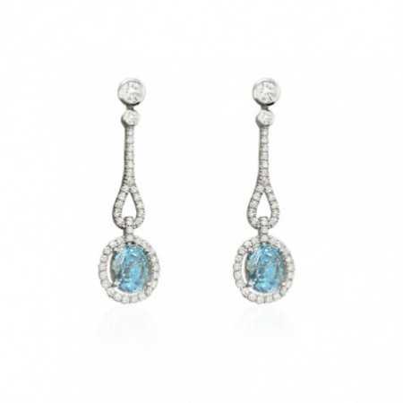 Zircon diamond earrings ROYAL JEWELS
