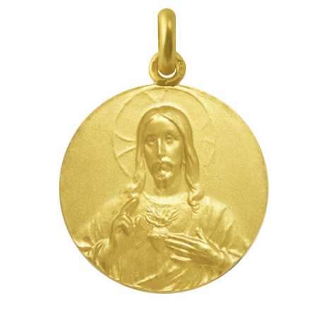 Medalla Cristo Sagrado Corazón de Jesús Oro 18kt