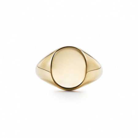 Women Gold Seal Ring SMALL OVAL