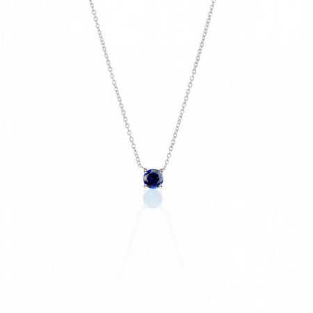 Sapphire Pendant 0.20 KATHERINE White Gold and Chain