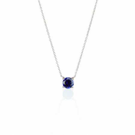 Sapphire Pendant 0.50 KATHERINE White Gold and Chain