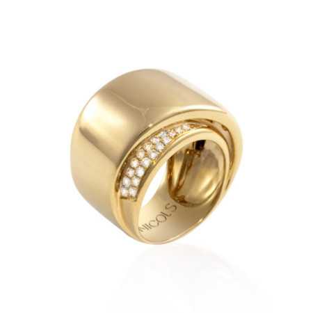 Gold Ring Diamonds EARTH ARDIENTE