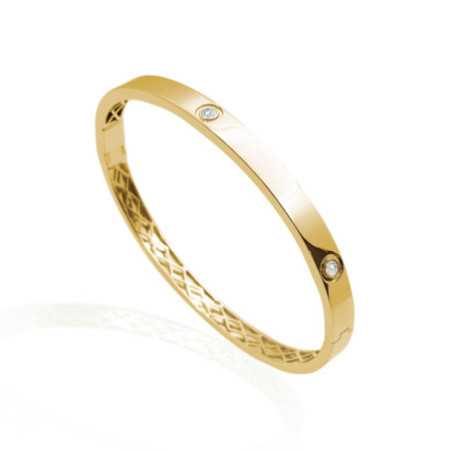Yellow Gold and Diamond Bracelet Armonía Screws 5mm