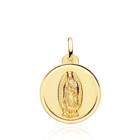20mm Virgin Medal of Guadalupe Mejicana 18kt