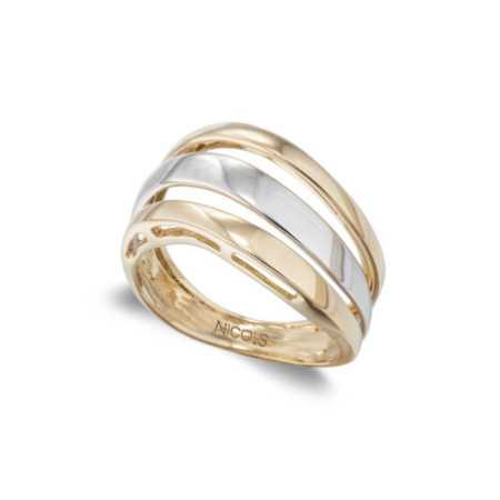 Gold Ring Elegance Three Flat Bands