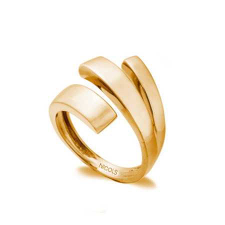 Yellow Gold SQUARE TRIBAND Ring