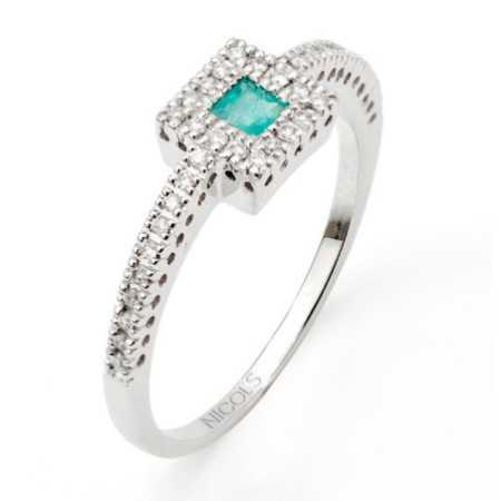 Emerald Ring DIAMOND COLOR ORLA QUARE