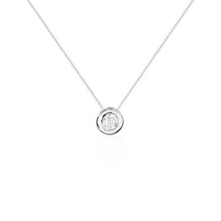LADY 0.55-1.00ct Diamond Solitaire Necklace White Gold