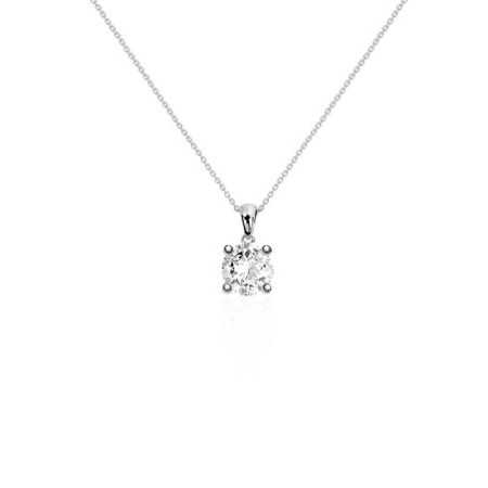Diamond JACKIE 0.55-1.00ct Solitaire Necklace White Gold